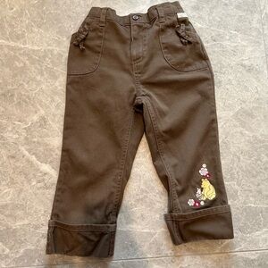 Classic Pooh Disney Brown Pants Embroidered with Bows 24M Girls